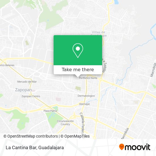 Mapa de La Cantina Bar