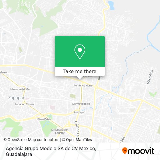 Agencia Grupo Modelo SA de CV Mexico map