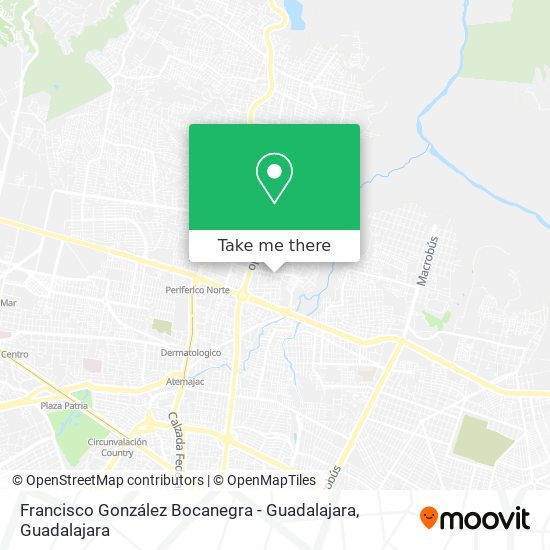 Francisco González Bocanegra - Guadalajara map
