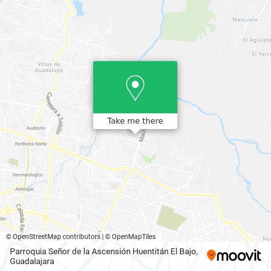 Mapa de Parroquia Señor de la Ascensión Huentitán El Bajo