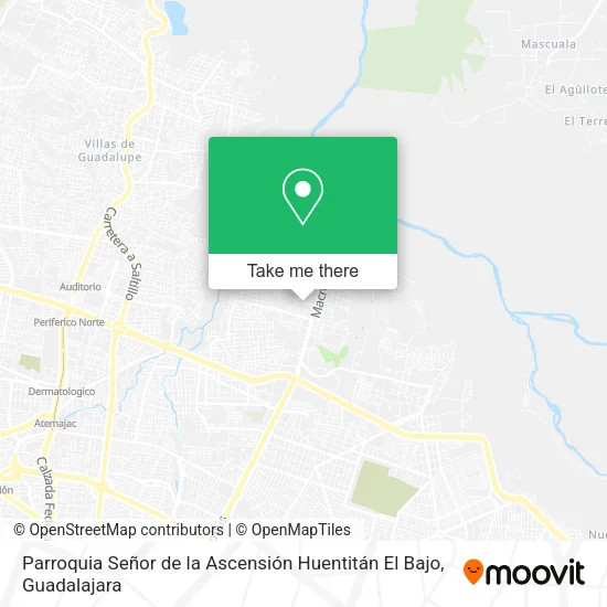 Mapa de Parroquia Señor de la Ascensión Huentitán El Bajo