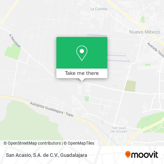 Mapa de San Acasio, S.A. de C.V.