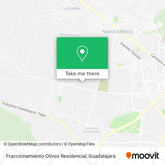 Fraccionamiento Olivos Residencial map