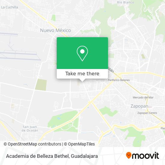 Mapa de Academia de Belleza Bethel
