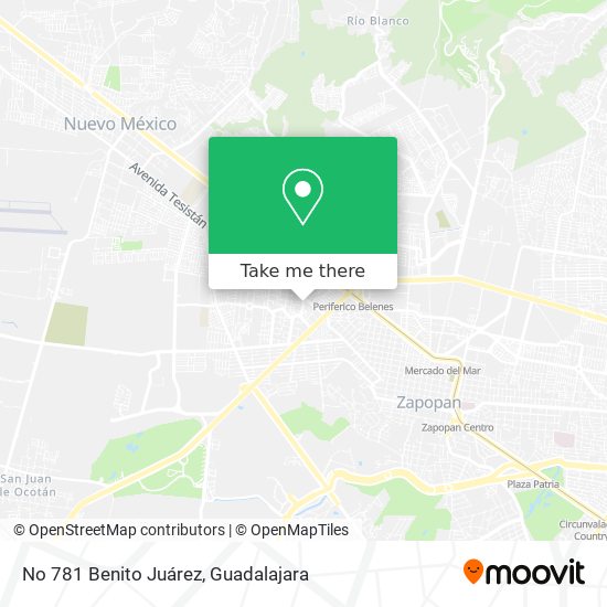 No 781 Benito Juárez map