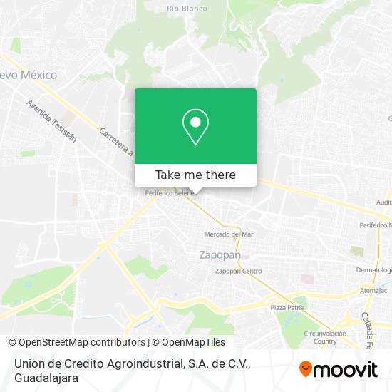 Union de Credito Agroindustrial, S.A. de C.V. map