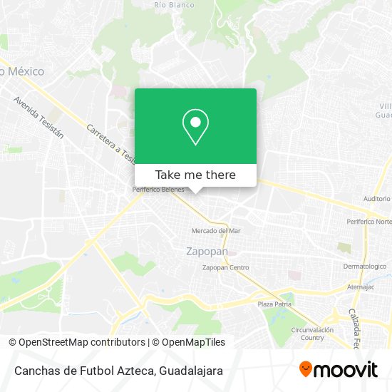 Canchas de Futbol Azteca map