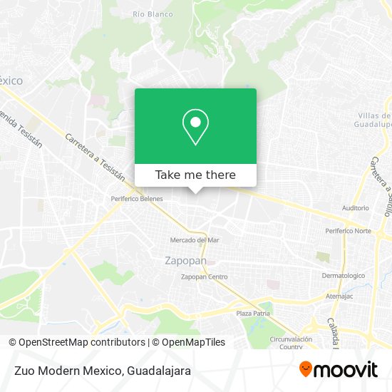 Mapa de Zuo Modern Mexico