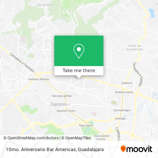 10mo. Aniversario Bar Americas map