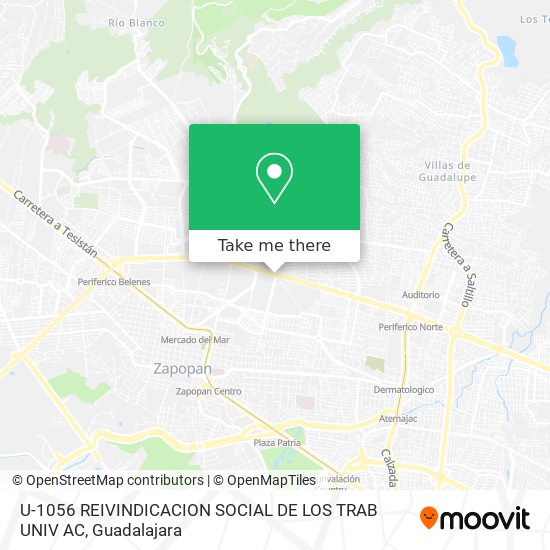 Mapa de U-1056 REIVINDICACION SOCIAL DE LOS TRAB UNIV AC