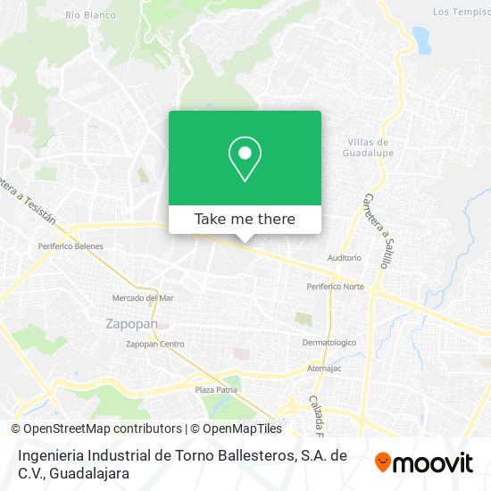 Mapa de Ingenieria Industrial de Torno Ballesteros, S.A. de C.V.