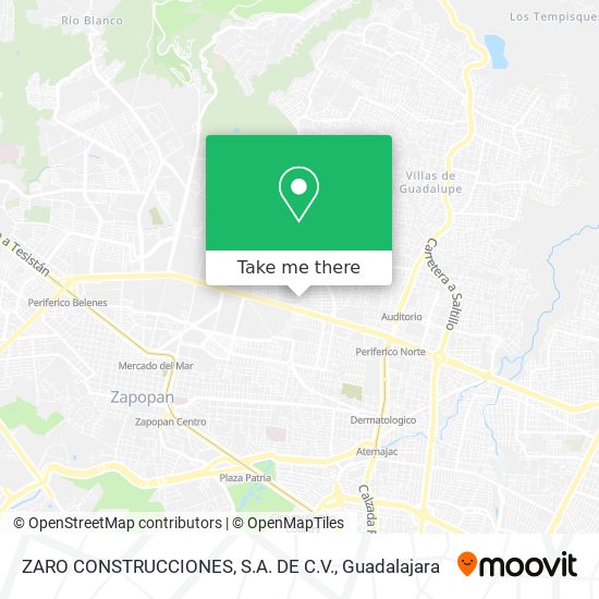 Mapa de ZARO CONSTRUCCIONES, S.A. DE C.V.