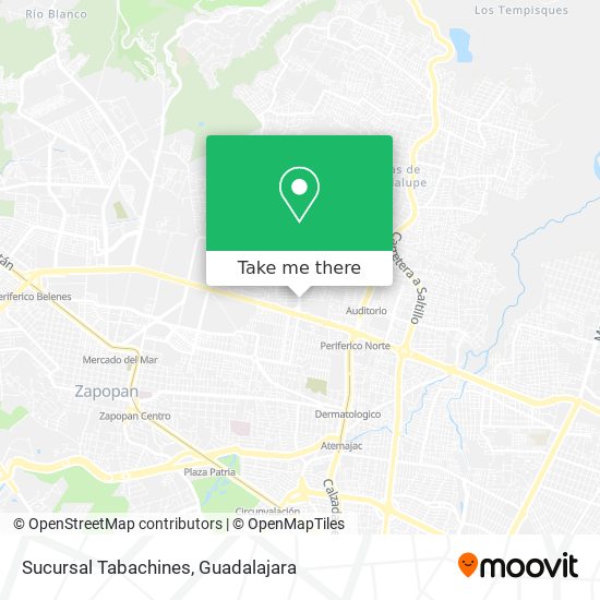 Sucursal Tabachines map