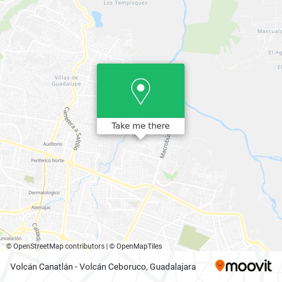 Volcán Canatlán - Volcán Ceboruco map