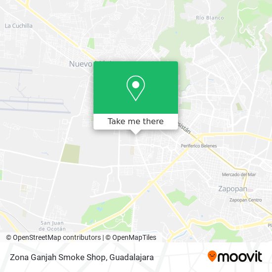 Mapa de Zona Ganjah Smoke Shop