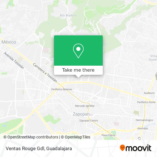 Mapa de Ventas Rouge Gdl