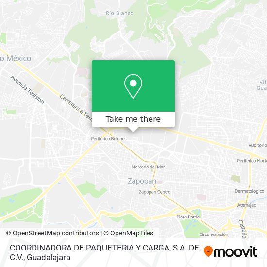 COORDINADORA DE PAQUETERíA Y CARGA, S.A. DE C.V. map