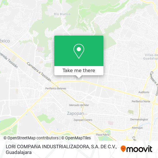 LORI COMPAñíA INDUSTRIALIZADORA, S.A. DE C.V. map