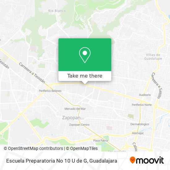 Escuela Preparatoria No 10 U de G map