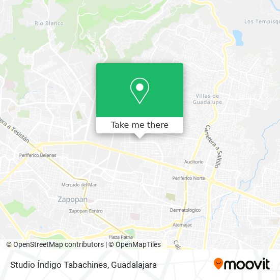 Mapa de Studio Índigo Tabachines