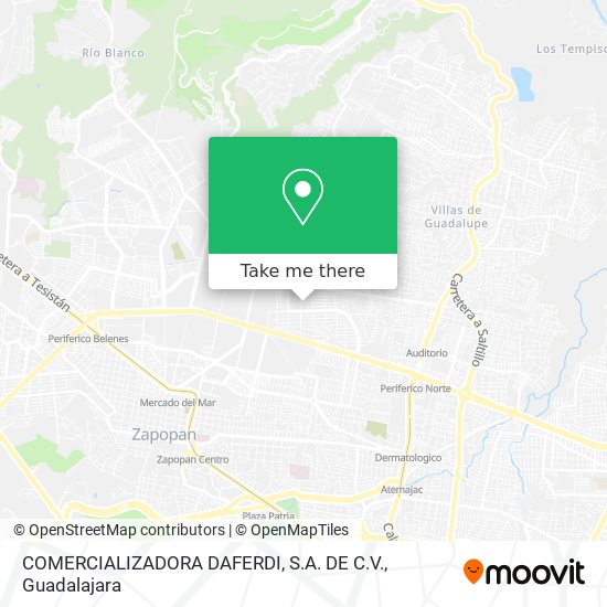 COMERCIALIZADORA DAFERDI, S.A. DE C.V. map
