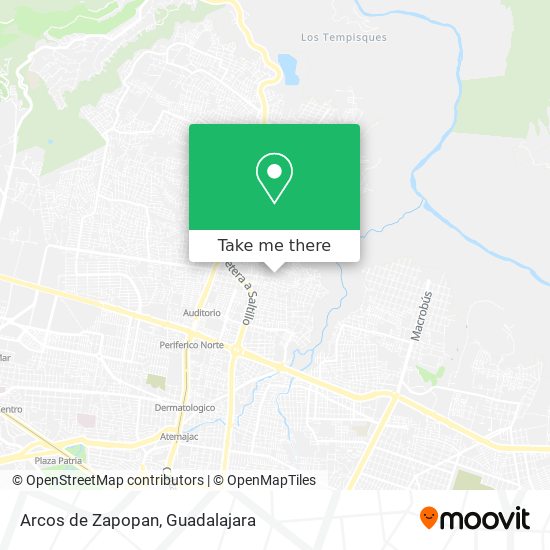 Arcos de Zapopan map