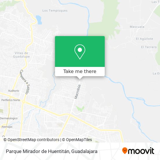 Parque Mirador de Huentitán map