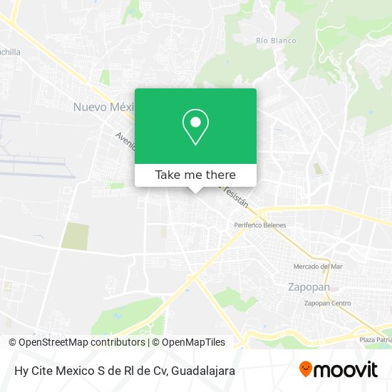 Hy Cite Mexico S de Rl de Cv map