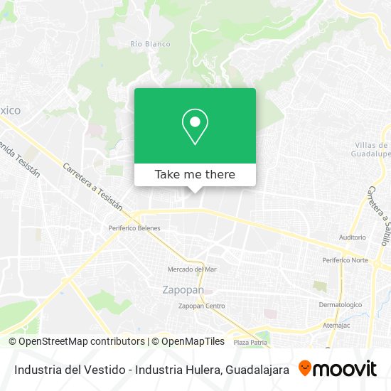 Mapa de Industria del Vestido - Industria Hulera