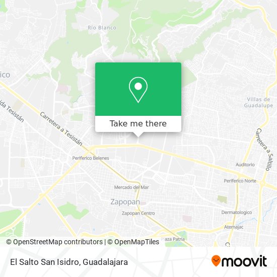 Mapa de El Salto San Isidro