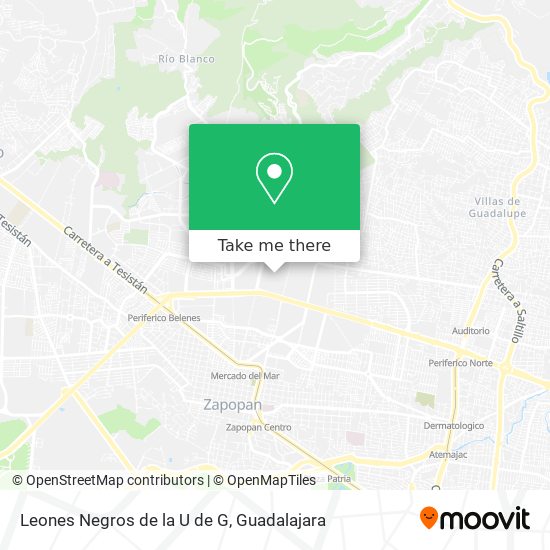 Mapa de Leones Negros de la U de G