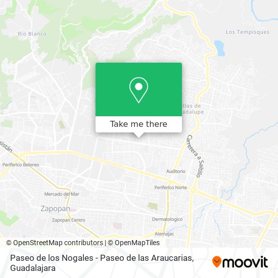 Mapa de Paseo de los Nogales - Paseo de las Araucarias