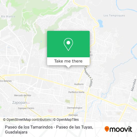 Mapa de Paseo de los Tamarindos - Paseo de las Tuyas