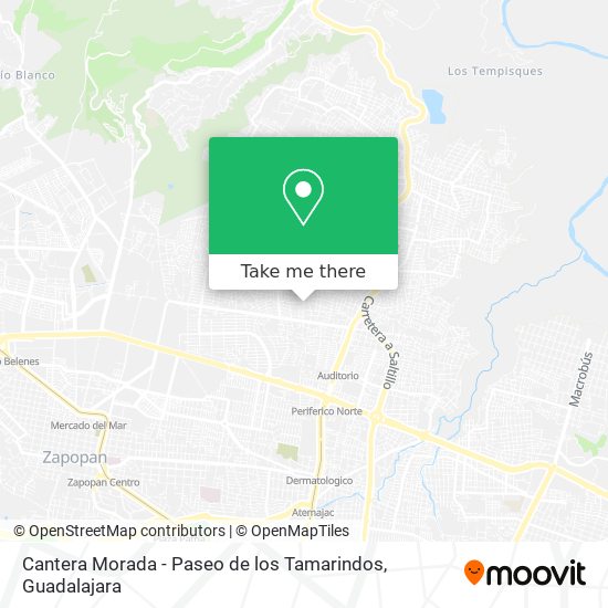 Mapa de Cantera Morada - Paseo de los Tamarindos