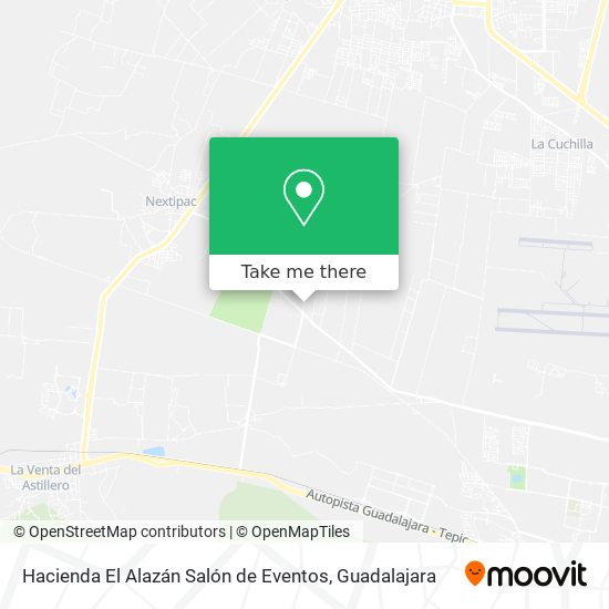 Hacienda El Alazán Salón de Eventos map