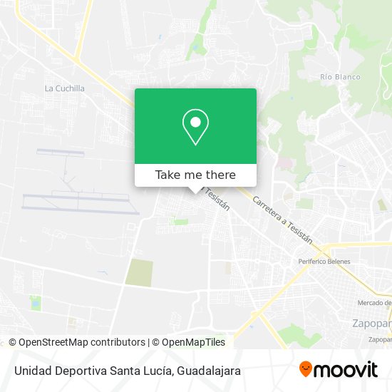 Mapa de Unidad Deportiva Santa Lucía