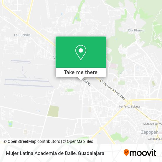 Mujer Latina Academia de Baile map