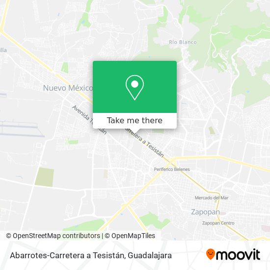 Abarrotes-Carretera a Tesistán map