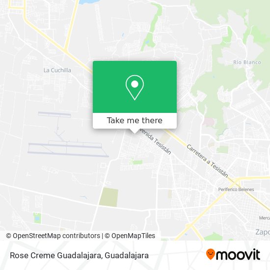 Rose Creme Guadalajara map