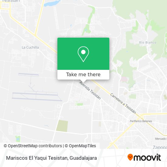 Mariscos El Yaqui Tesistan map