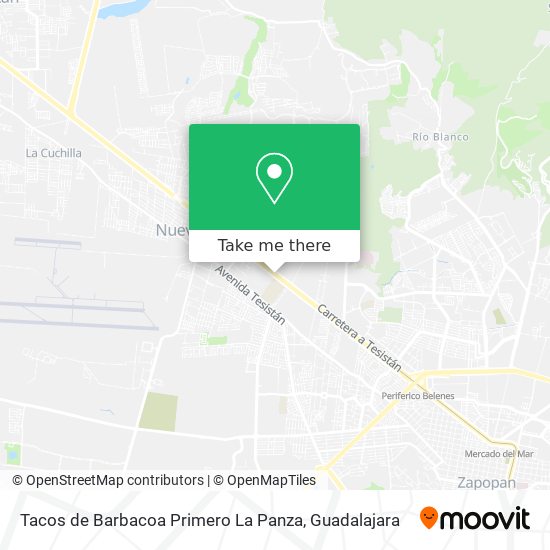 Tacos de Barbacoa Primero La Panza map