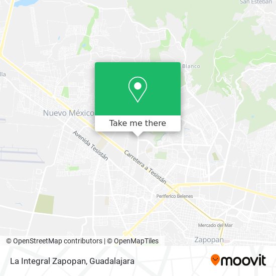 Mapa de La Integral Zapopan