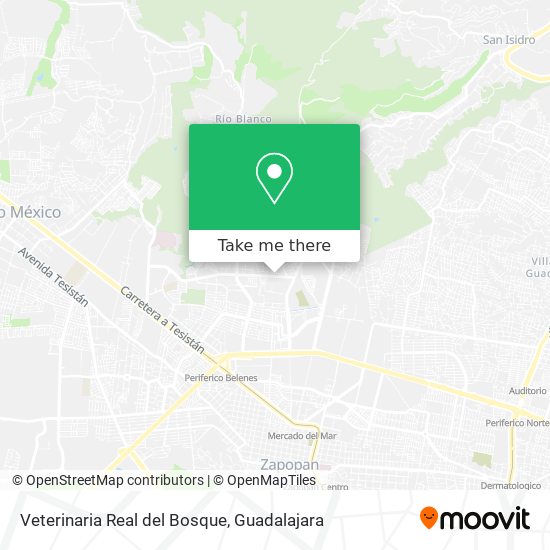 Mapa de Veterinaria Real del Bosque