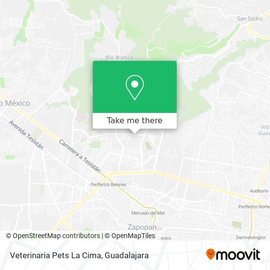 Veterinaria Pets La Cima map