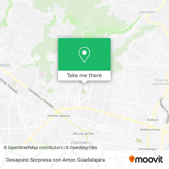 Desayuno Sorpresa con Amor map
