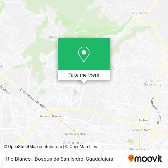 Río Blanco - Bosque de San Isidro map