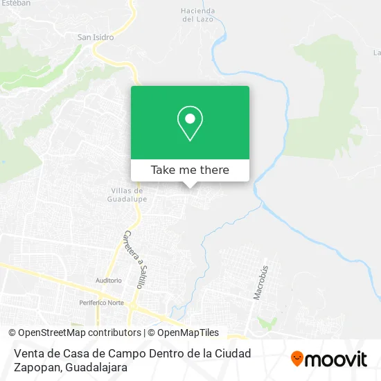 Venta de Casa de Campo Dentro de la Ciudad Zapopan map