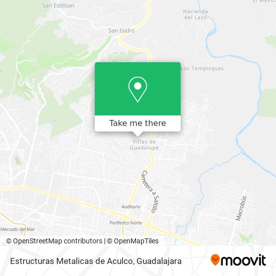 Mapa de Estructuras Metalicas de Aculco