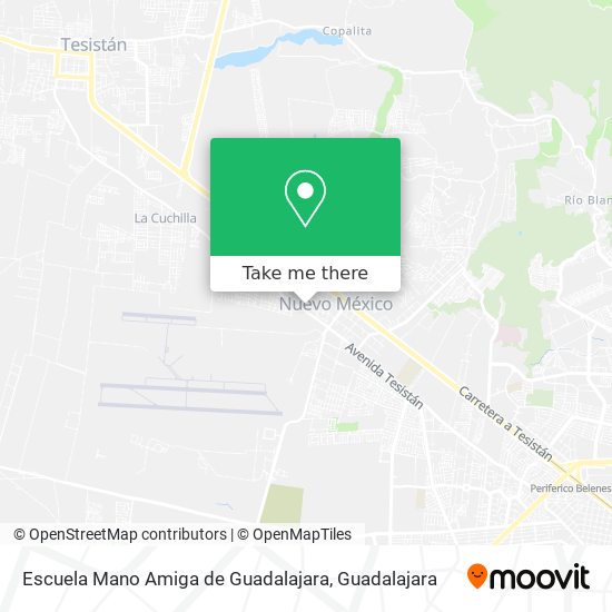 Escuela Mano Amiga de Guadalajara map