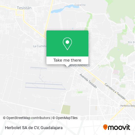 Mapa de Herbolet SA de CV